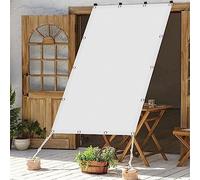 Rectangular Sun Shade Sail 6x7m Outdoor Canopy Awning for Patio & Garden UV Protection Sun Screen for Terrace & Yard Beige Waterproof Sun Sail (White 2.8x8.5M)