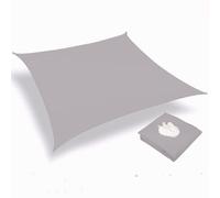 Rectangular Sun Shade Sail 6x8 ftDurable Outdoor Canopy with Reinforced Corners Tear & Rust Resistant UV Protection for Garden Patio & Backyard (Gray 5x5m)