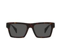 Rectangular Sunglasses Dark Grey Havana Frame - unisex - Versace - Sunglasses - Brown - 54 MM - Accessories 54 MM