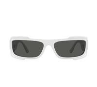 Rectangular Sunglasses Dark Grey White Frame - unisex - Versace - Sunglasses - White - 67 MM - Accessories 67 MM