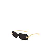 Rectangular Sunglasses - female - Bottega Veneta - Sunglasses - Black - 56 MM - Accessories 56 MM