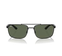 Rectangular Sunglasses with Dark Green Lenses - unisex - Ray-Ban - Sunglasses - Black - 56 MM - Accessories 56 MM