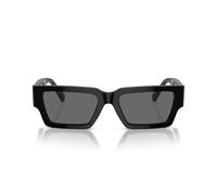 Rectangular Sunglasses with Dark Grey Lenses - unisex - Versace - Sunglasses - Black - 54 MM - Accessories 54 MM