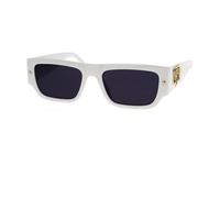 Rectangular Sunglasses with Eyelike Logo and Stars- female- Chiara Ferragni Collection- Sunglasses- White- 53 MM- Accessories 53 MM