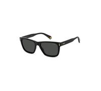 Rectangular Sunglasses with Gold Accents- unisex- Polaroid- Sunglasses- Black- ONE SIZE- Accessories ONE SIZE