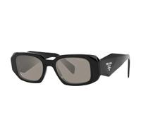 Rectangular Sunglasses with Grey Lenses - female - Prada - Sunglasses - Black - 49 MM - Accessories 49 MM