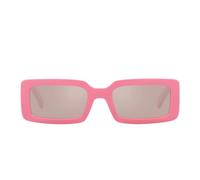Rectangular Sunglasses with Oversized Logo - female - Dolce & Gabbana - Sunglasses - Pink - 53 MM - Accessories 53 MM