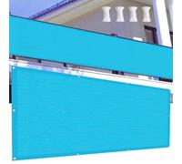 Rectangular Sunshade 70x350cm UV Protection & Wind Break Outdoor Easy to Install for Railings Light Blue Perfect for Patios & Gardens