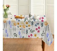 Rectangular Tablecloth 150x300 cm, Lavender Flowers & Grass, Waterproof Stain-Resistant, Perfect for Weddings, Table Decoration, Garden Parties, Anniversaries, Christmas, Conferences, Fairs.