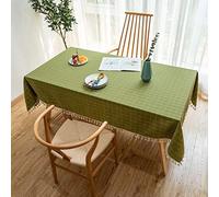 Rectangular Tablecloth Cotton Linen with Tassels for Dining Table Decoration, Fresh and Artistic Design