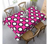 Rectangular Tablecloth Cute Polka Dots Extra Large Table Cloth Cover 140x300 cm Rose Red Wipe Clean Polyester Fabric, 3D Table Protector for Kitchen Dining Party 55x118 in a-5749