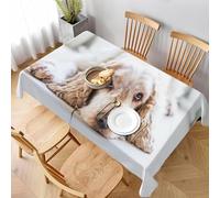 Rectangular Tablecloth Dog Animal Extra Large Table Cloth Cover 140x300 cm English Cocker Spaniel Wipe Clean Polyester Fabric, 3D Table Protector for Kitchen Dining Party 55x118 in a/2149