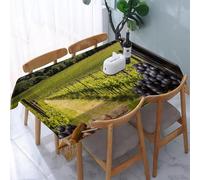 Rectangular Tablecloth Farm Grape Trellis Extra Large Table Cloth Cover 140x240 cm Rural Landscape Wipe Clean Polyester Fabric, 3D Table Protector for Kitchen Dining Party 55x94 in a/1797