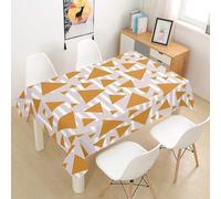 Rectangular Tablecloth Geometry Large Table Cloth Cover 140x200 cm Stripes Wipe Clean Polyester Fabric, 3D Table Protector for Kitchen Dining Party 55x78 in a-7845