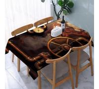 Rectangular Tablecloth Industrial Machinery Large Table Cloth Cover 140x200 cm Retro Metal Pipe Wipe Clean Polyester Fabric, 3D Table Protector for Kitchen Dining Party 55x78 in a/1875