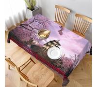 Rectangular Tablecloth Osaka, Japan Extra Large Table Cloth Cover 140x260 cm Cherry Blossoms Flowers Wipe Clean Polyester Fabric, 3D Table Protector for Kitchen Dining Party 55x102 in a/2998
