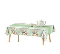 Rectangular Tablecloth | Spring Waterproof Table Cover | Easter Bunny Table Cover For Home, Dining Room, Restaurant, Apartment, Kitchen And Parties