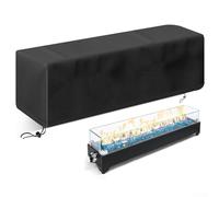 Rectangular Tabletop Fire-Pit Cover, Waterproof Anti-UV Oxford Outdoor Rectangular Fire Table Cover With Adjustable Drawstring, outdoor heater protector, For 28inch Tabletop Fire-Pit, 29×9.5×8.6inches