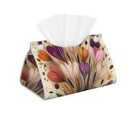 Rectangular Tissue Box Holder, Gouache Colorful Heart Flower Trendy Waterproof Tissue Box Cover For Bedroom Living Room Facial Tissue Case