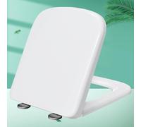 Rectangular Toilet Seat Soft Close Quick Release Easy Fit Toilet Seat Adjustable Hinges Toilet Lid Quick Release Loo Seat Adjustable Slow Close Hinges,white-34 * 45cm
