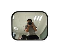 Rectangular Traffic Mirror w/Adjustable Bracket, HD Wide Angle Convex Mirror for Enhanced Security in Warehouses