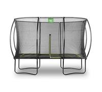 Rectangular Trampoline 8x12ft with Safety Net - EXIT Silhouette - Large Outdoor Garden Trampoline for Kids & Toddlers - Feet Safety System - TUV Tested CE Certified - Black