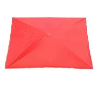 Rectangular Umbrella Replacement Canopy 3x2.5m & 3x3m 4 & 6 Ribs Sunshade Cover Waterproof Patio Umbrella Top Outdoor Garden Furniture - Frontal Umbrella Red