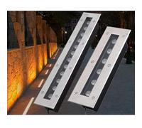 Rectangular Underground Light-Recessed Wall Washer Spotlight,IP65 Outdoor Waterproof Ground LED Landscape Lamp,AC85-265V Built-in Floor Lamp,Garden Aisle Buried Light