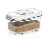 Rectangular Vacuum Storage Container, White Lid, 0.5L