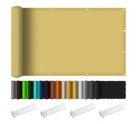 Rectangular Vela Sun Shade 320x450cm 98% UV Protection Outdoor Canopy with Grommets & Rope for Patio Pergola Courtyard - Sand Yellow Color
