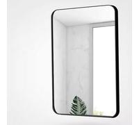 Rectangular Wall Mirror 50x70cm (20x28in) Black Shatterproof Bathroom Mirror Easy to Hang or Lean Ideal for Bathroom Bedroom Living Room Decor
