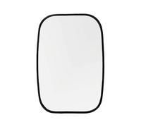 Rectangular Wall Mirror with Black Frame, 42x29 cm, PVC Frame Wall Mountable Stick On Glass Mirror for Bathroom, Bedroom, Living Room, Hallway Decoration (Black (42x29cm))