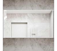 Rectangular Wall MirrorHD Bathroom Mirror with Aluminum Frame for Bathroom Bedroom Living RoomStylish White Design 50x70cm (20x28in) Perfect for Home Decor