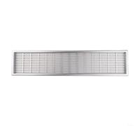Rectangular Wall Vent Cover with Insect Mesh Screen(Silver)