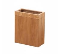 Rectangular Waste Bin Trash Can Wastebasket Garbage Bin With Inner Frame To Hold Bag And Outer Lid Wood Composite Board Minimalist Look Suitable for, Natural Wood, Rectangle
