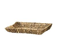 Rectangular Water Hyacinth Tray 38x6x28cm Woven Bohemian Rustic Home Decorative Serving