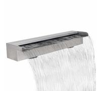 vidaXL Waterfall Pool Fountain Stainless Steel 60cm Rectangular Decoration