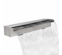 vidaXL Waterfall Pool Fountain Stainless Steel 60cm Rectangular Decoration