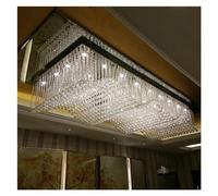 Rectangular Wave Crystal Chandelier - Modern Ceiling Lighting for Lobby, Restaurant, and Villa | Customized Design
