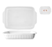 Rectangular White Baking Dish 36x24 cm with Handles