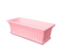 Rectangular Window Sill Planter with Integrated Tray for Indoor and Outdoor Gardening Use (43x19x14cm)