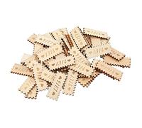 Rectangular Wooden Labels Lovely Shape Practical Beautiful DIY Love Heart Wood Chips Decor 50Pcs