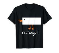 Rectangull Rectangle Seagull Bird Shape Pun Funny Doodle Value Graphic T-Shirt
