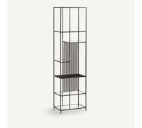 Rectiligne Metal & Glass Bookcase gun metal