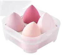 RECTYO GALLERY 4 PCS Introduction Price! 4ct Makeup Sponge Set, Foundation Beauty Blender Sponge Puffs for Liquid, Cream and Powder, Makeup Sponges for Blending in Sponge Holder Organizer(MULTICOLOR)