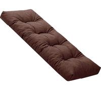 Recular Bench Cush for Indoor Use Thick Non-Slip Seat Pad for Bay Window & Entryway 120x40cm Coffee Linen Chair Cush 60x50cm x8cm Thick