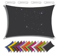 Recular Sun e Sail 4x4m - 95% UV Protect Waterproof Canopy for Garden Outdoor Patio Par Pera Balcony - Black ning