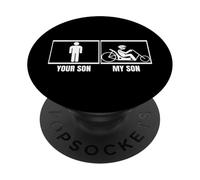 Recumbent Bike Your Son My Son Mom Funny Recumbent Bicycle PopSockets Adhesive PopGrip