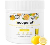 Recuperol Electrolytes Powder, Sugar Free Rehydration & Recovery Drink, Electrolytes Hydration, Zinc, Vitamin C, B12, D3, Potassium, Natural Lemon Flavour - 60 Servings (Tub with Scoop)