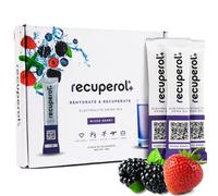 Recuperol Electrolytes Sachets - Rehydration Electrolytes Powder with Zinc, Vitamin C, B12, D3 & Potassium for Hydration - Sugar Free, Vegan & Low Calorie - Mixed Berry 8 Pack